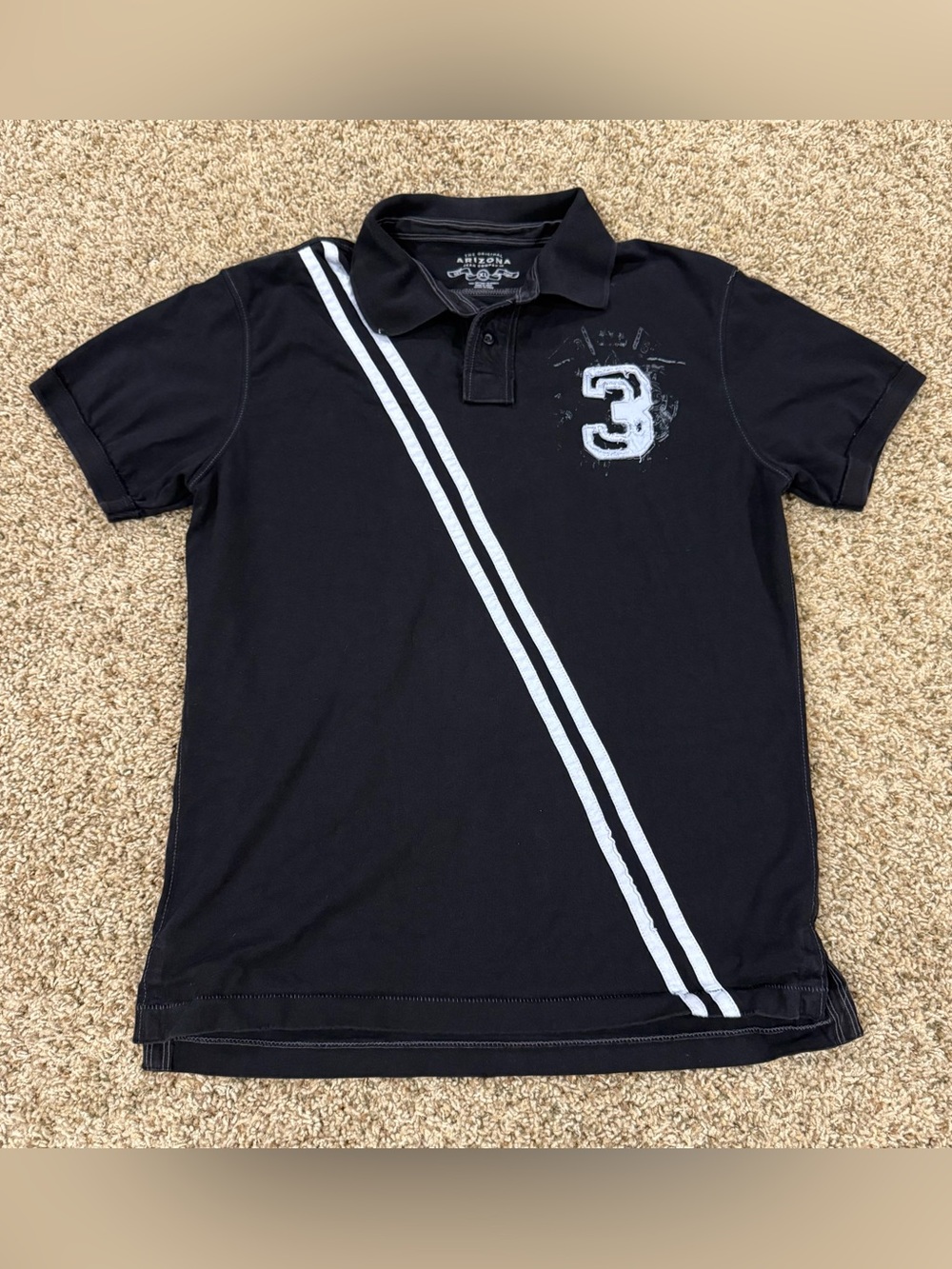 Arizona Jean Company Y2K Older Brother Core Grunge #3 Striped Polo Shirt Sz.XL